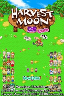 Harvest Moon DS Cute title screen image #1 