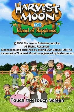 Harvest Moon: Island of Happiness  title screen image #1 