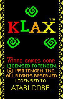 Klax  title screen image #1 
