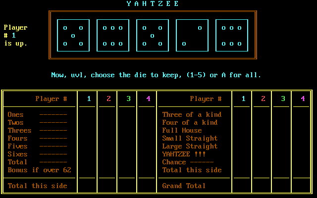 Yahtzee in-game screen image #1 