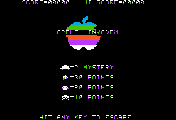 Apple Invader  title screen image #1 