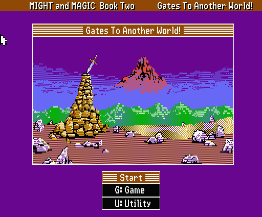 Might and Magic II: Gates to Another World  title screen image #1 