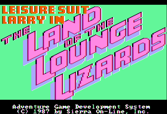 Leisure Suit Larry: In the Land of the Lounge Lizards title screen image #1 