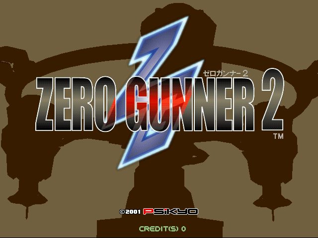 Zero Gunner 2 title screen image #1 