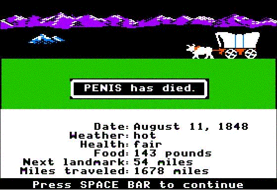 The Oregon Trail in-game screen image #1 