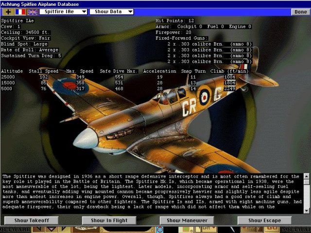 Achtung Spitfire in-game screen image #2 