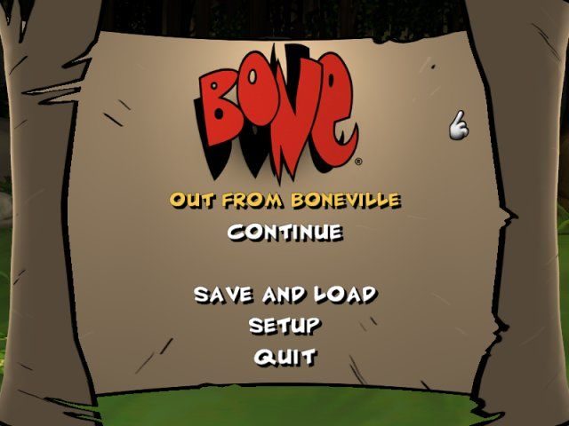 Bone: Out from Boneville  title screen image #1 