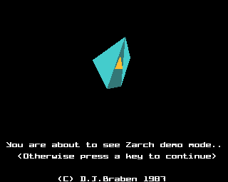 Zarch  title screen image #1 