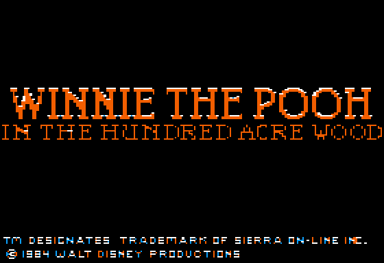 Winnie the Pooh in the Hundred Acre Wood title screen image #1 