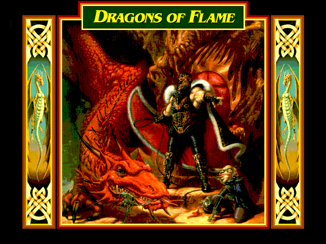 Dragons of Flame  title screen image #1 