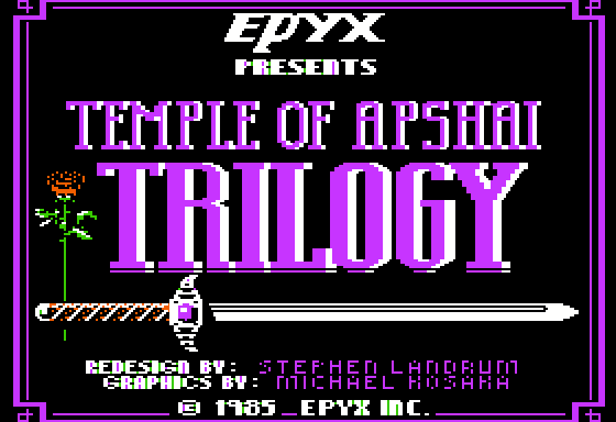 Temple of Apshai Trilogy  title screen image #1 