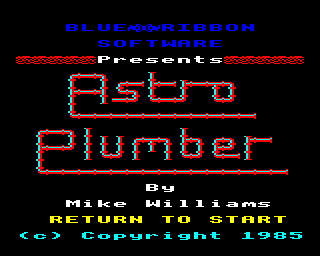 Astro Plumber title screen image #1 