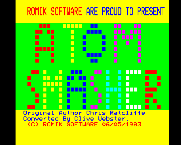Atom Smasher title screen image #1 