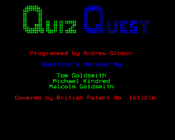 Quiz Quest title screen image #1 