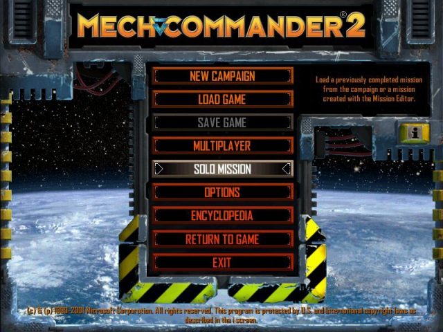 Mech Commander 2  title screen image #1 