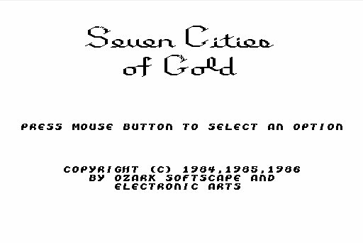 Seven Cities of Gold  title screen image #1 