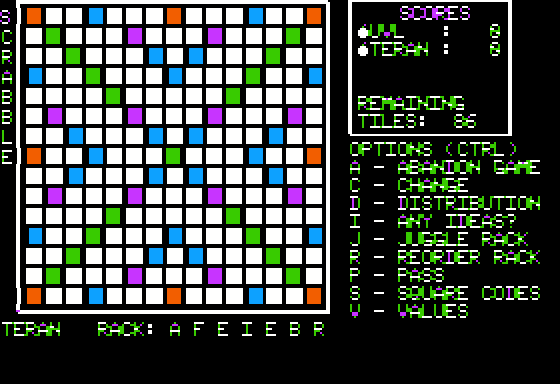The Computer Edition of Scrabble Brand Crossword Game  in-game screen image #1 