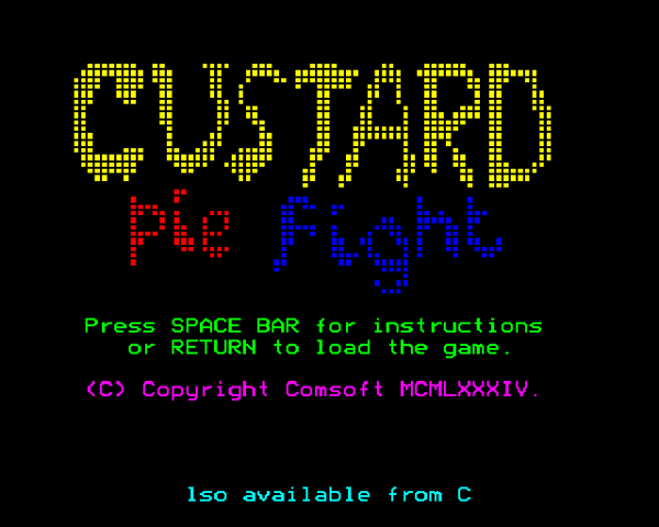 Custard Pie Fight title screen image #1 