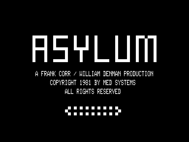 Asylum title screen image #1 