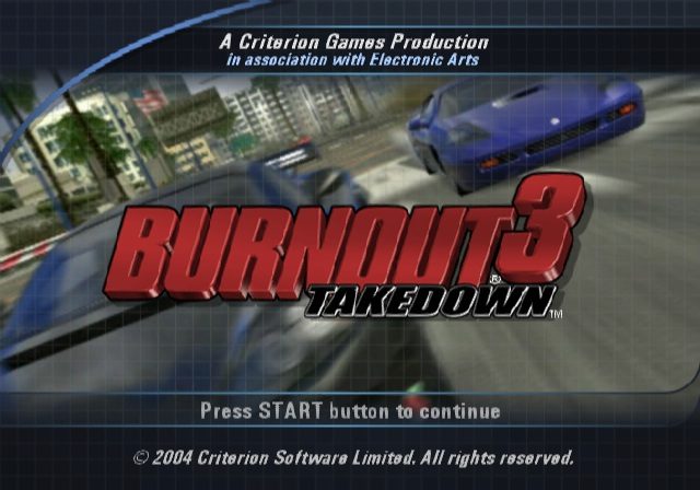 Burnout 3: Takedown  title screen image #1 