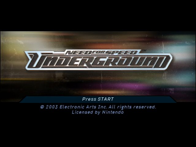 Need for Speed Underground title screen image #1 