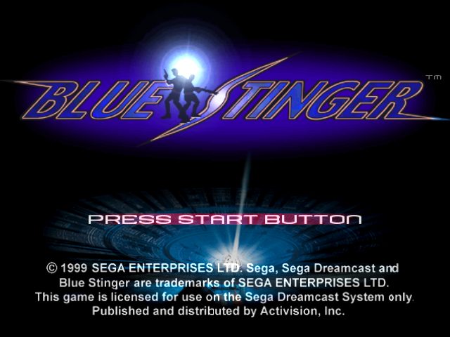 Blue Stinger  title screen image #1 