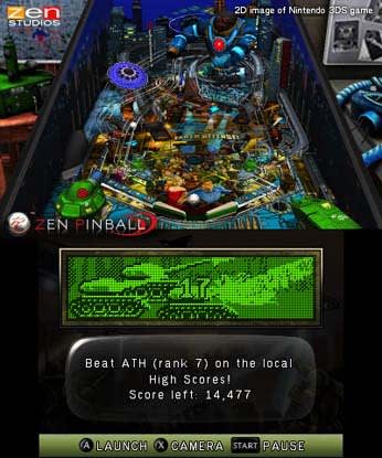 Zen Pinball 3D in-game screen image #2 