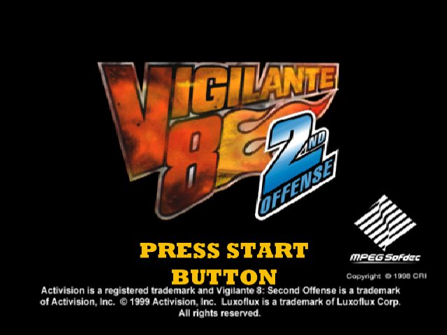 Vigilante 8: Second Offense  title screen image #1 