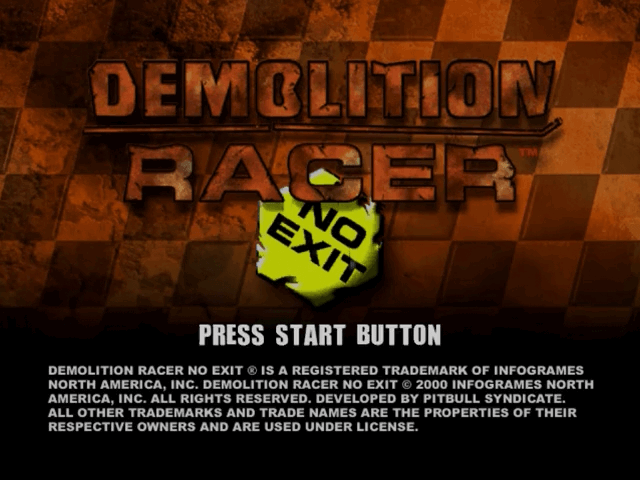 Demolition Racer: No Exit title screen image #1 