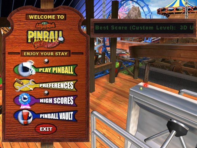 3-D Ultra Pinball: Thrillride  title screen image #2 