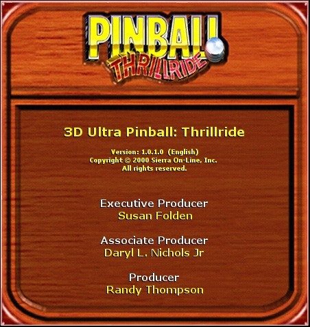 3-D Ultra Pinball: Thrillride  title screen image #1 