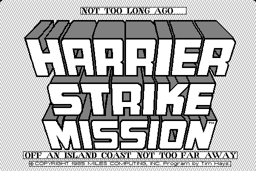 Harrier Strike Mission title screen image #1 