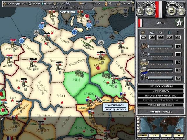 Hearts of Iron in-game screen image #1 