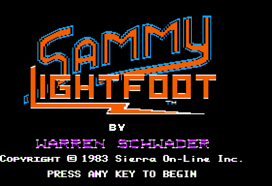 Sammy Lightfoot title screen image #1 
