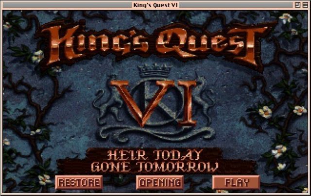 King's Quest VI: Heir Today, Gone Tomorrow  title screen image #1 