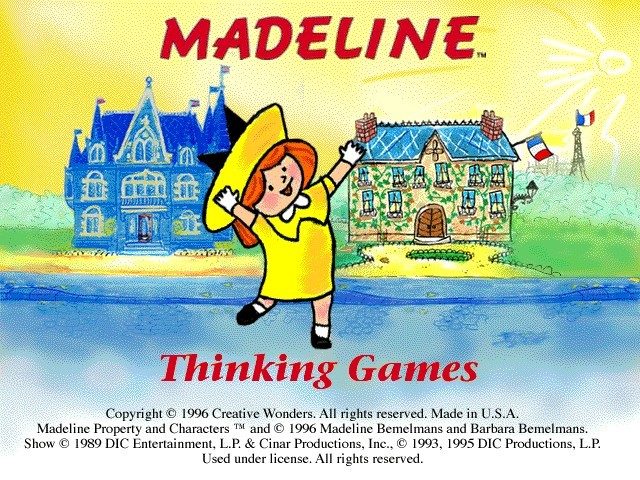 Madeline Thinking Games title screen image #1 