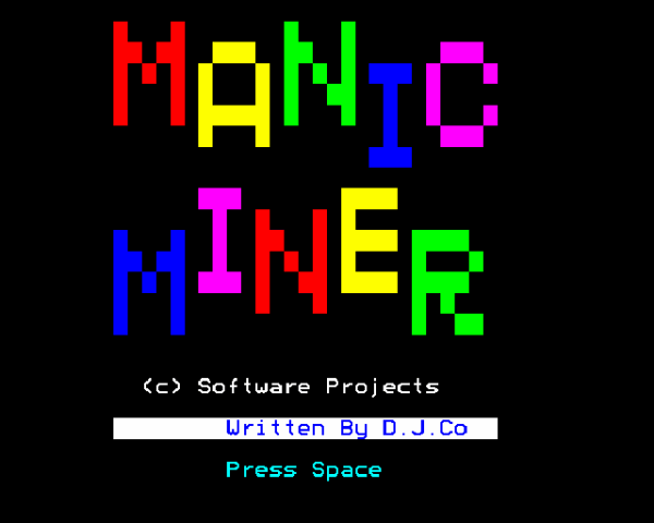 Manic Miner title screen image #1 