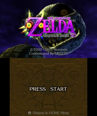 The Legend of Zelda: Majora's Mask 3D  title screen image #1 