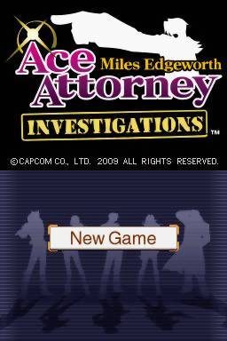 Ace Attorney Investigations: Miles Edgeworth title screen image #1 