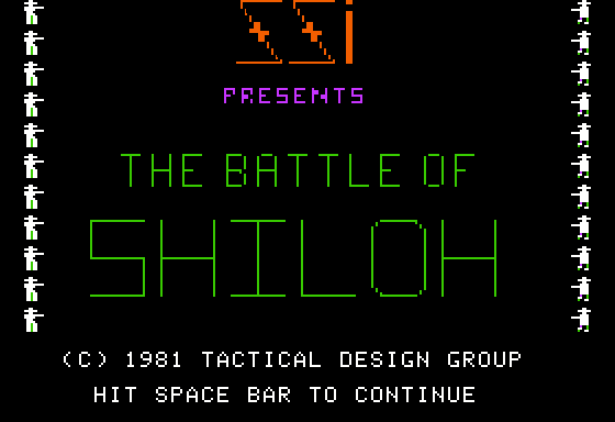 The Battle of Shiloh title screen image #1 