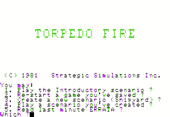 Torpedo Fire title screen image #1 