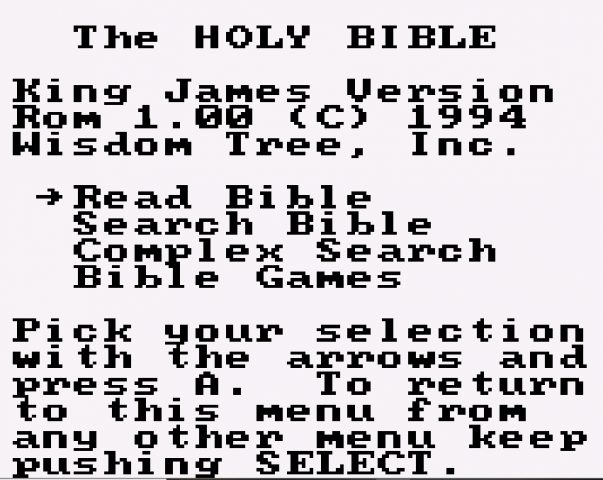 King James Bible  title screen image #1 