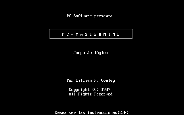 PC-Mastermind  title screen image #1 