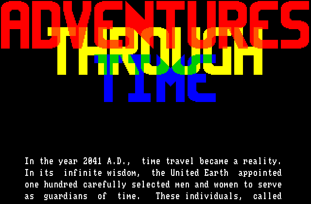 Adventures Through Time: The Scavenger Hunt title screen image #1 