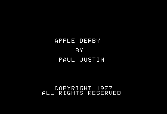 Apple Derby title screen image #1 