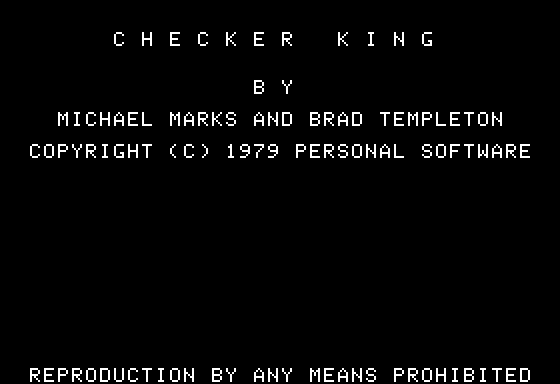 Checker King title screen image #1 