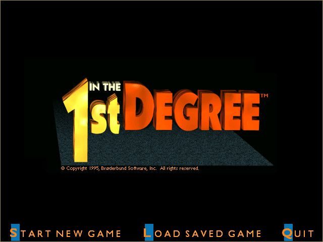 In the 1st Degree  title screen image #1 
