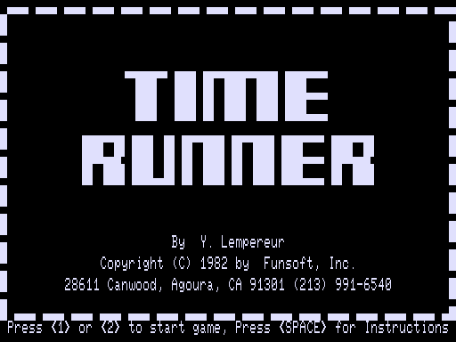 Time Runner title screen image #1 