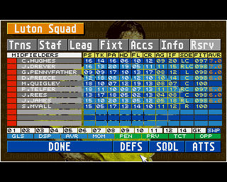 Championship Manager '93  in-game screen image #1 