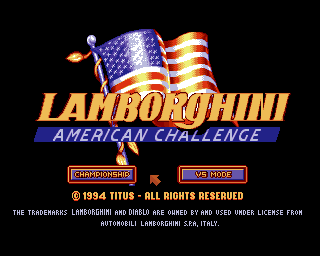Lamborghini: American Challenge title screen image #1 